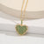 Women Heart Heart Zircon Diamond Inlay Necklaces