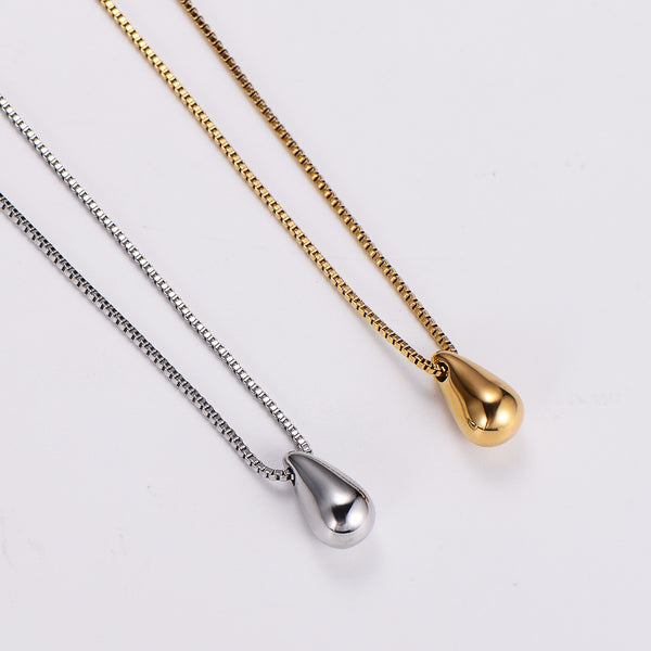 Minimalist Ellipse U-Shape Stainless Steel Electroplating Necklaces