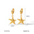 IG Style Starfish Geometric Stainless Steel Electroplating Earrings