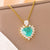 Natural Heart Stainless Steel Electroplating Necklaces