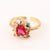 Fashion Women Octagram Flower Copper Electroplating Rings