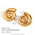 Fashion Circle Geometric Stainless Steel 18K Gold Plated Stud Earrings