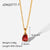 IG Style Geometric Stainless Steel 18K Gold Plated Necklaces