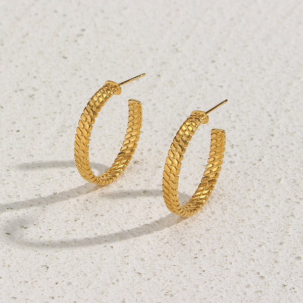 Geometric Metal 18K Gold Plated Earrings