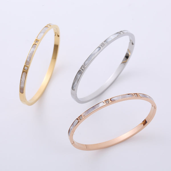 Korean Shell Stainless Steel Polishing Bangles