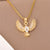 Natural Bird Stainless Steel Electroplating Necklaces