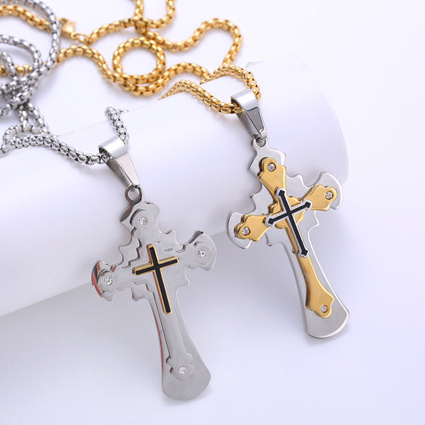 Unisex Ethnic Cross Cross Titanium Steel Electroplating Pendants