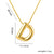 Moderate Luxury Letter Text Number Titanium Steel 18K Gold Plated Necklaces