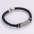 Unisex Minimalist Metal Chain Leather Bangles