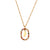 Fashion Ellipse Geometric Stainless Steel 18K Gold Plated Necklaces