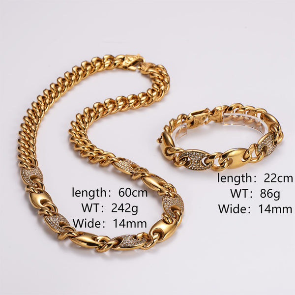 Expressive Chain Stainless Steel Polishing Necklaces