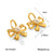 IG Style Pearl Bowknot Geometric Stainless Steel Electroplating Earrings