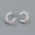 925 Sterling Silver Moderate Luxury Circle Geometric Silver Diamond Inlay Stud Earrings