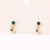 Refreshing Women Irregular Six-Pointed Star Zodiac Sign Copper Diamond Inlay Earrings