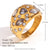 Expressive Fashion Circle Geometric Stainless Steel 18K Gold Plated Rings