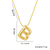 Moderate Luxury Letter Text Number Titanium Steel 18K Gold Plated Necklaces