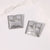 Quadrilateral Geometric Stainless Steel Electroplating Stud Earrings