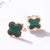 Flower Titanium Steel 18K Gold Plated Stud Earrings