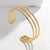 Expressive Stripe Stainless Steel Electroplating Bangles