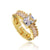 Moderate Luxury Women Droplet Geometric Zircon Zircon Inlay Rings