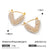 IG Style Tennis / Diamond Line Stainless Steel 18K Gold Plated Earrings