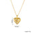 Heart Titanium Steel 18K Gold Plated Necklaces