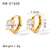 IG Style Irregular Tennis / Diamond Line Geometric Stainless Steel Electroplating Earrings