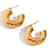 Fashion Circle Geometric Stainless Steel 18K Gold Plated Earrings