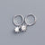 925 Sterling Silver Minimalist Star Silver Diamond Inlay Stud Earrings