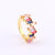 Women Geometric Metal Rainbow Geometric Gold Plating Rings