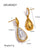 IG Style Tennis / Diamond Line Stainless Steel 18K Gold Plated Earrings