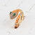 IG Style Women Diamond Metal Snake Shape Copper Rings