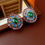 Medieval Flower Geometric Alloy Electroplating Earrings