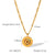 IG Style Cosmos Circle Geometric Zodiac Sign Stainless Steel Electroplating Necklaces