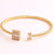 Fashion Women Quadrilateral Geometric Zircon Electroplating Bracelets