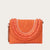 Orange Green Beige Straw Geometric Square Evening Bags