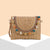 Orange Green Beige Straw Geometric Square Evening Bags