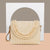 Orange Green Beige Straw Geometric Square Evening Bags