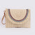 Orange Green Beige Straw Geometric Square Evening Bags