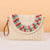 Orange Green Beige Straw Geometric Square Evening Bags