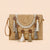 Orange Green Beige Straw Geometric Square Evening Bags