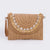 Orange Green Beige Straw Geometric Square Evening Bags