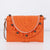 Orange Green Beige Straw Geometric Square Evening Bags