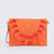 Orange Green Beige Straw Geometric Square Evening Bags