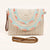 Orange Green Beige Straw Geometric Square Evening Bags