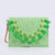 Orange Green Beige Straw Geometric Square Evening Bags