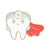 Organ Cool Tooth Shape Metal Fun Badge Sweater Scarf Exquisite Decorative Pin Cartoon Corsage Accessories