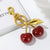 Original Design Cute Cherry Alloy Resin Keychain