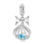 Original Design Cute Mermaid Shell Whale Sterling Silver Inlay Zircon Jewelry Accessories