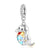 Original Design Cute Penguin Panda Heart Shape Sterling Silver Inlay Moonstone Jewelry Accessories